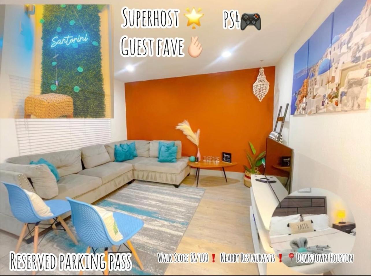 Modern Santorini Suite Houston Nrg Tmc Luxurious Walkable Esterno foto